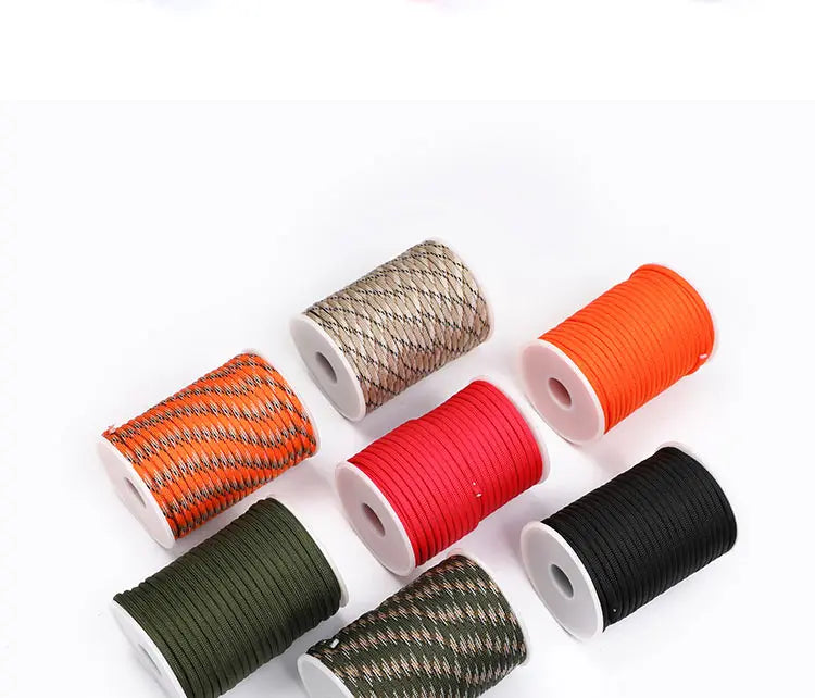 5M/15M/30M 7-Core 550 Paracord 4mm Parachute Cord Outdoor Camping survival Rope kit Umbrella Tent Lanyard Strap Clothesline