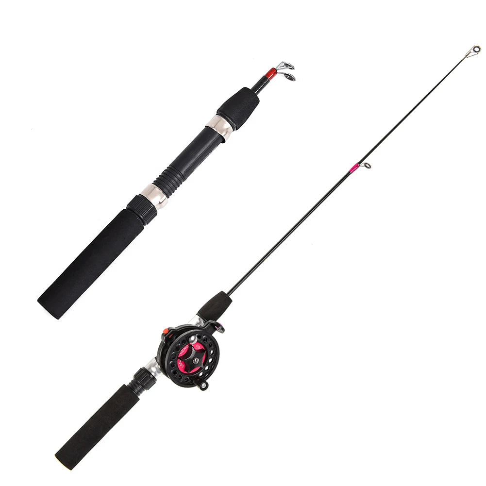 Telescopic Ice Fishing Rod Ultra-Light Fishing Pole Portable Fishing Rod for River Lake Reservoir Ice Fishing and So On