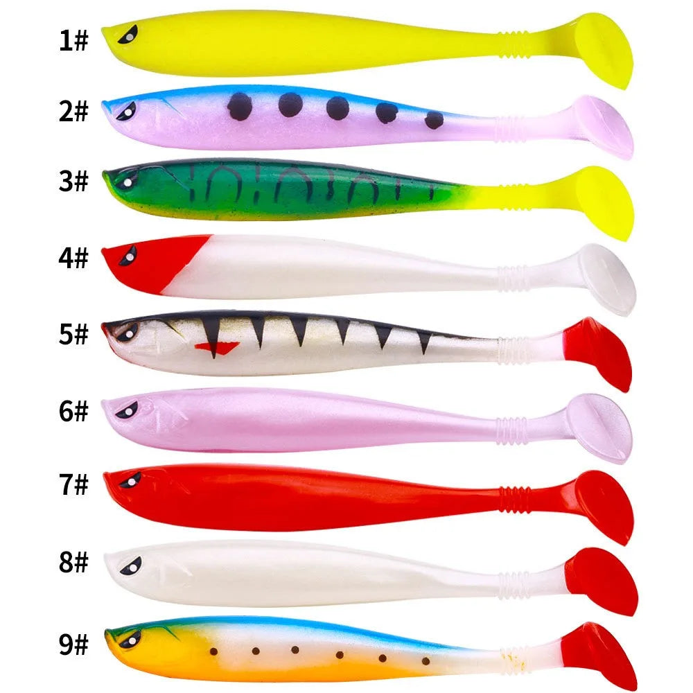 9cm 4g Soft Silicone Fishing Lure Minnow Saltwater Freshwater Worms Wobblers Artificial Bait Bass Tackle Jigs