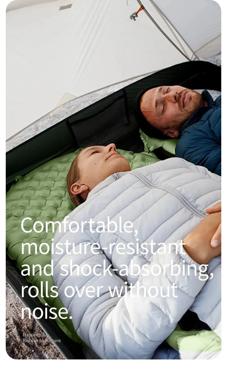 R4.6 Inflatable Mattress Outdoor Camping Ultralight Sleeping Pad Single Folding TPU Nylon Hiking Moisture-proof Mat