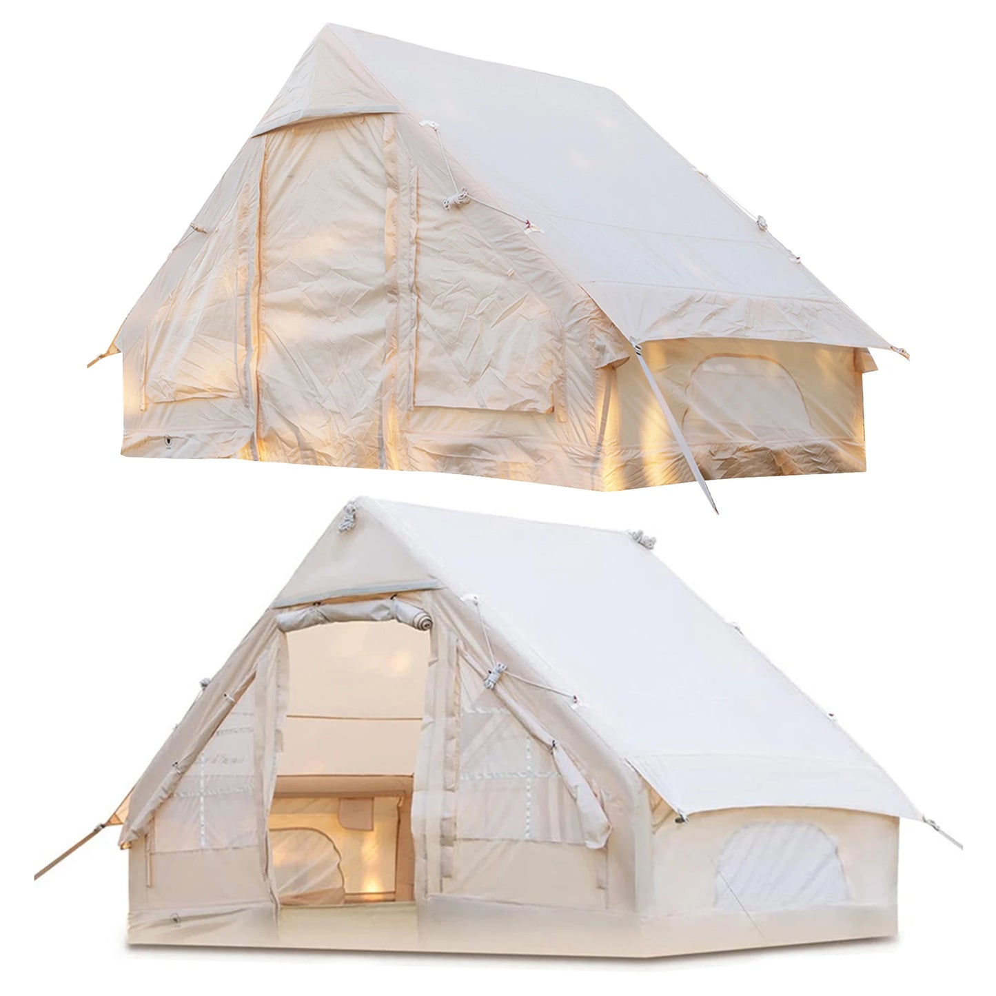 4-6 Person House Self-Supporting Air Tent with Hand Pump Automatic Inflatable Floating Tent Storage Bag for Adults