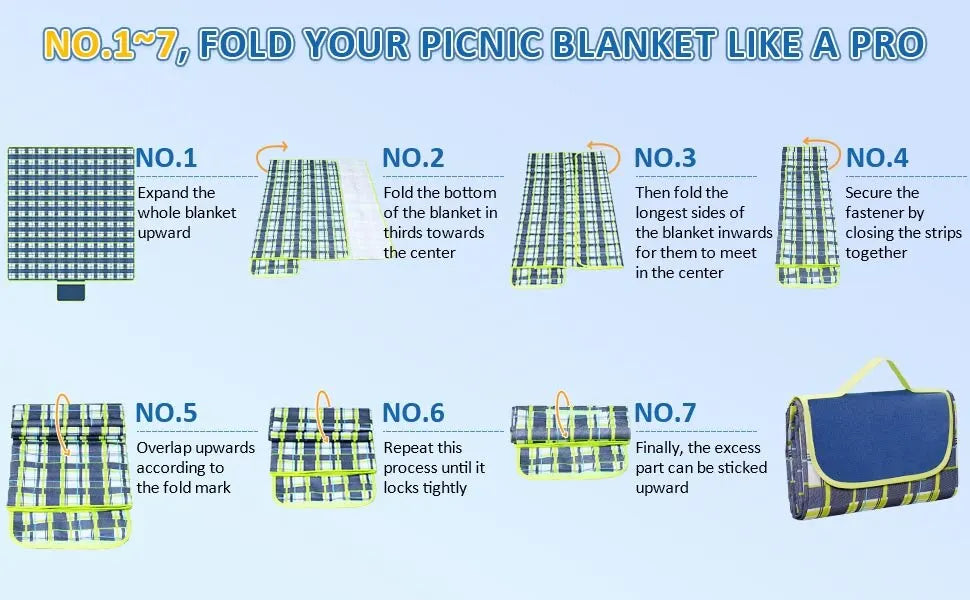 Waterproof Outdoor Picnic Mat Camping Beach Mat Plaid Portable Hiking Travel Sleeping Blanket Folding Grassland Pad Carpet