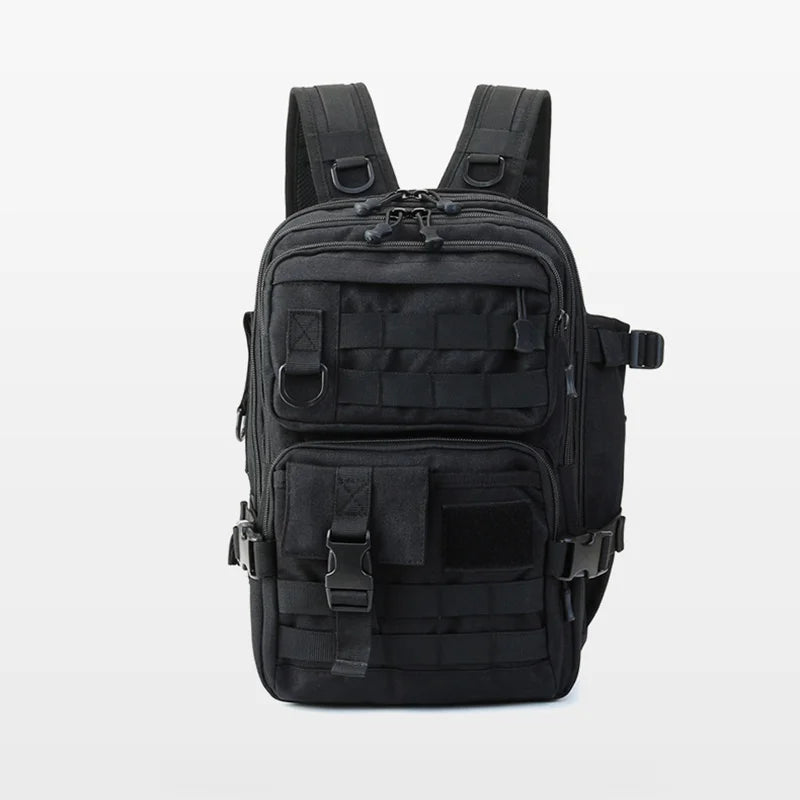 1000D Nylon Waterproof Fishing Backpack Fishing Tackle Storage Bag Double Shoulder Sling Bag for Outdoor Fishing Hunting Hiking