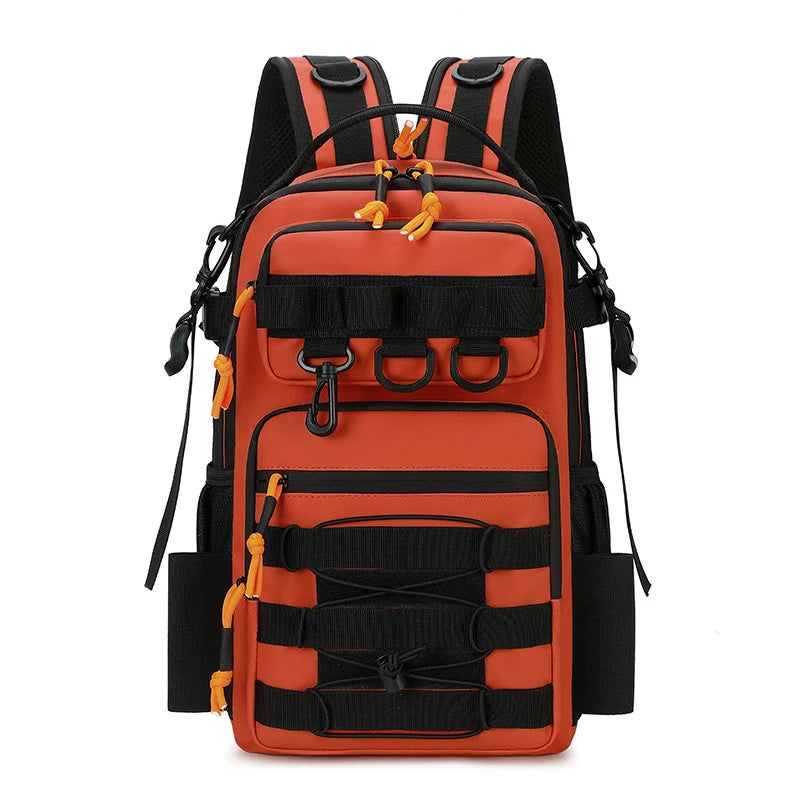 Tactical Fishing Backpack Molle Climbing Hiking Camping Cycling Bag with Rod Holders Lure Men Outdoor Travel Sports Chest Bags