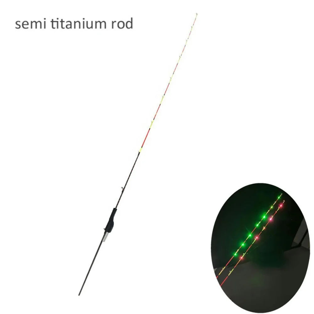 55cm Half/Full Titanium Raft Stick Tip Night Fishing Pole Refit Tip Replacement Outdoor Fishing Tackle Tool Accessories