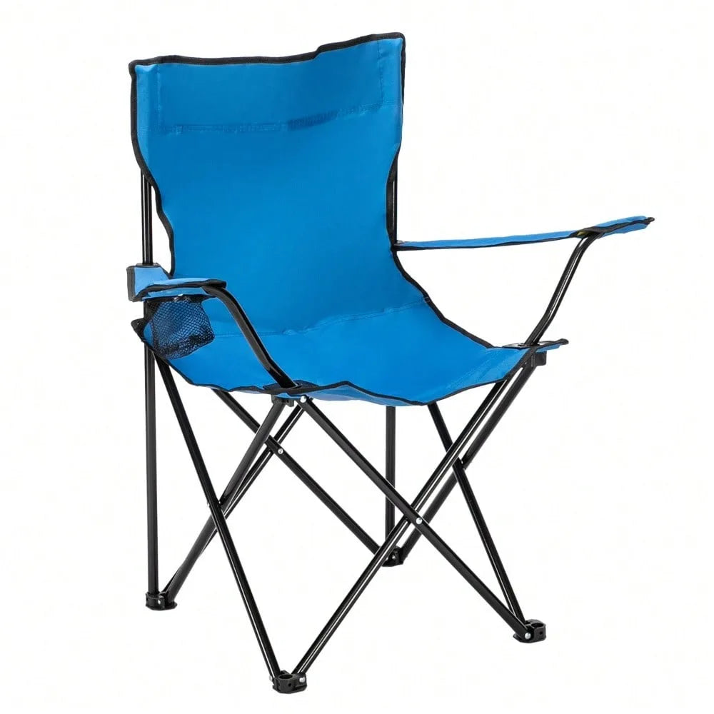 Blue Small Camp Chair 80x50x50 – Lightweight Foldable Portable Chair, Sturdy Outdoor Seat For Camping Hiking Picnic Fishing Beac
