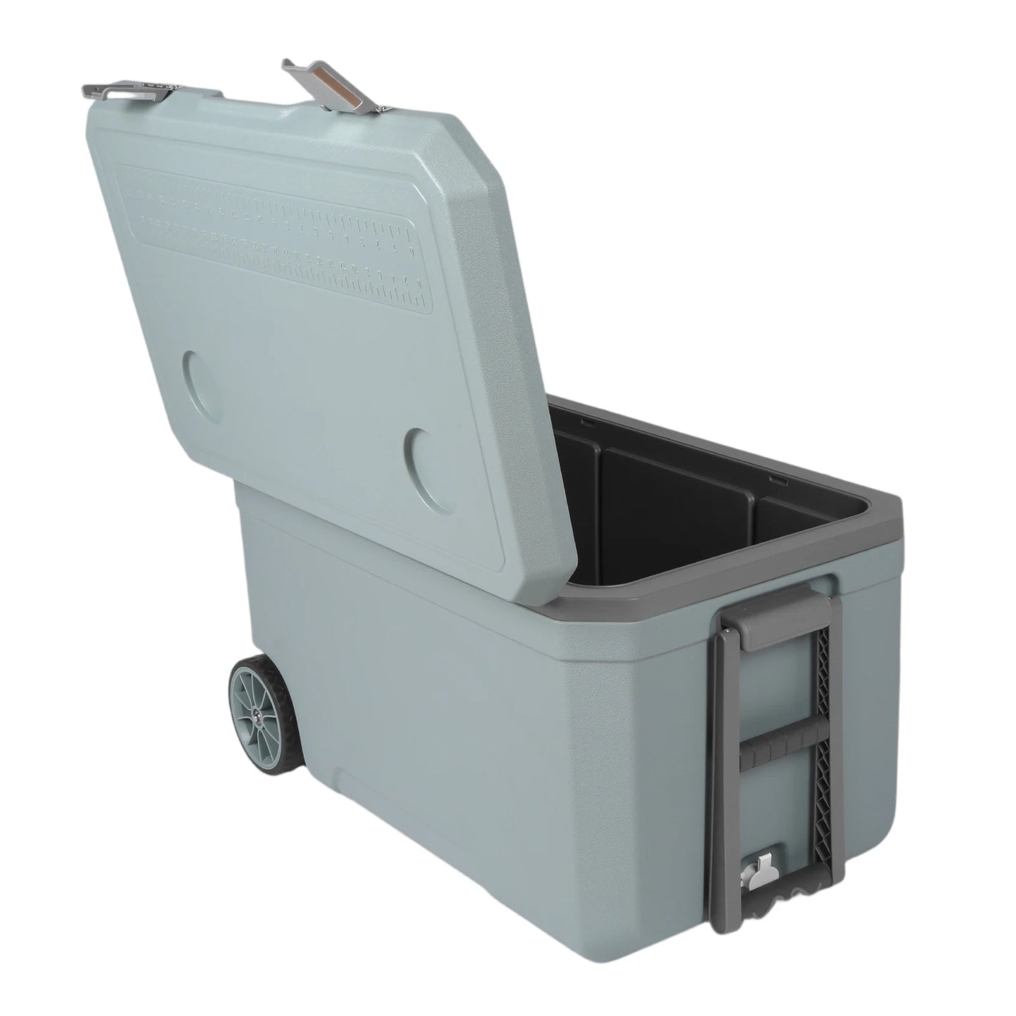 70L Wheeled Cooler 30 Percent Lighter Than Rotomolded Camping Cooler with Handle for Beach Drink Beverage Camping Picnic Fishing