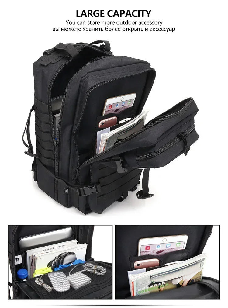 45L Man Tactical Backpacks Traveling Bags Outdoor 3P School Pack EDC Molle Pack For Trekking Hunting Bag camping equipment
