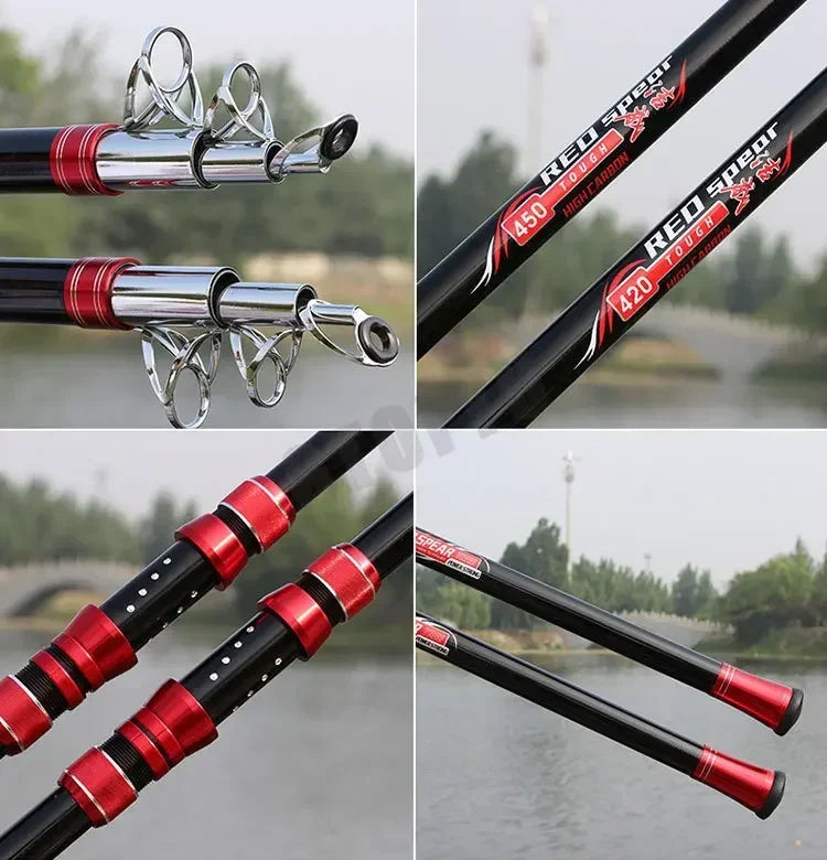Carbon Fishing Rod 30kg above Superhard 100M Long Distance Throwing shot Rod Telescopic Sea Boat High Quality Fishing Gear