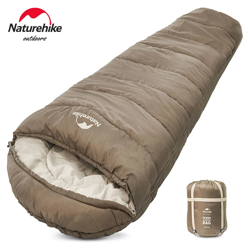 Winter Sleeping Bag MJ300/MJ600 -12℃ Mummy Camping Cotton Sleeping Bag Outdoor Cold-proof Warm 4 Season Sleeping Bag