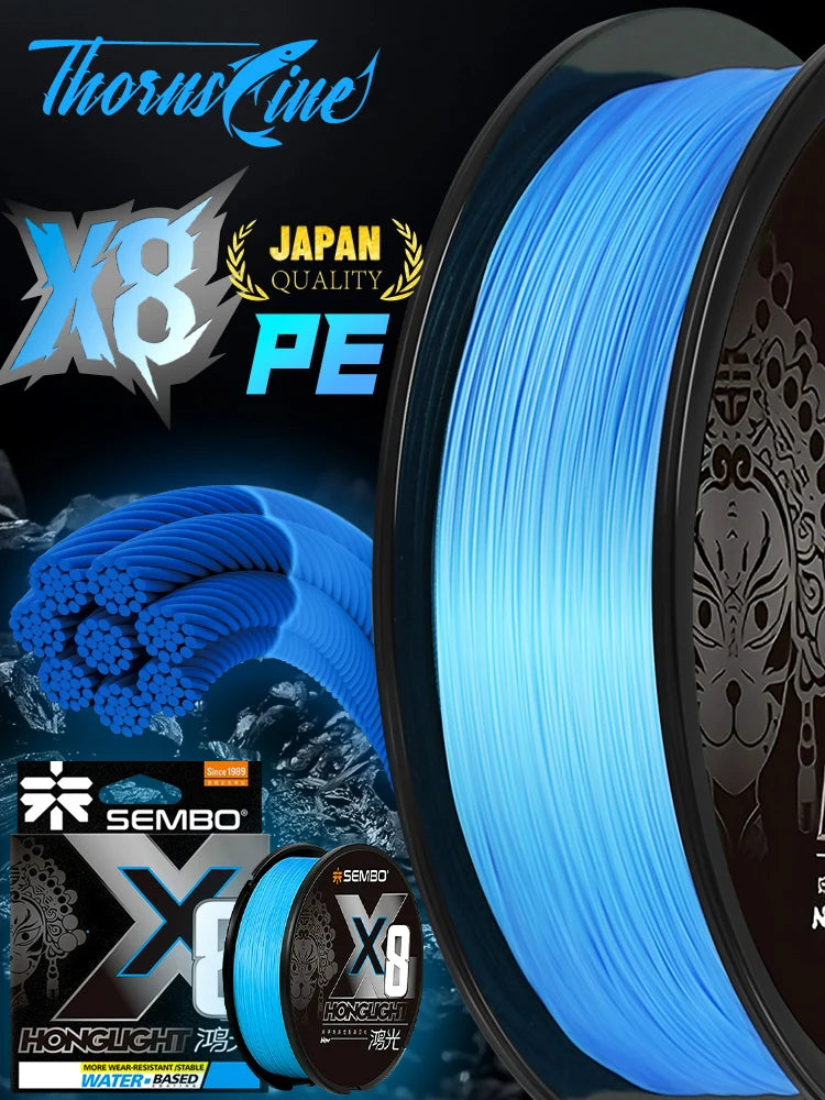 8 Strand Japan Multifilament Thin Smooth braided fishing wire X8-PE LINE Braided Fishing Line tax-free fishing gear