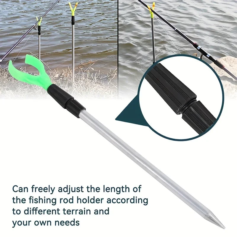 2pcs/6pcs Extendable Fishing Rod Holder, Bracket Shelf, for Ground Surf Catfish Bank Fishing Pole Holders