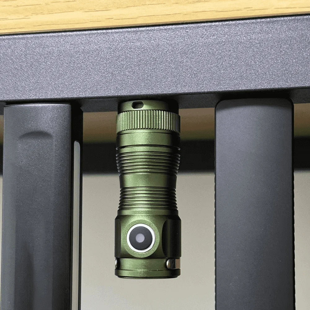 SC13 Black Green SST40 LED 1300lm Mini Tactical 18350 Flashlight 6000K Keychain Emergency Torch