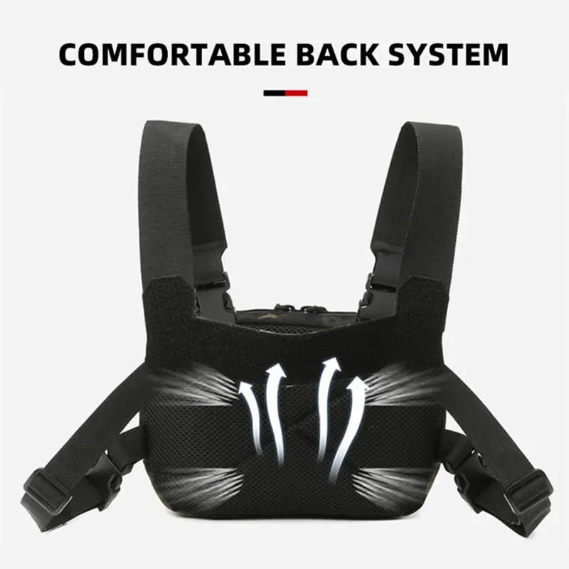 Tactical Chest Vest Bag Backpack Front Rig Pouch Outdoor Camping Cycling Hiking Hunting Climbing Fishing Lure Travel Fanny Pack