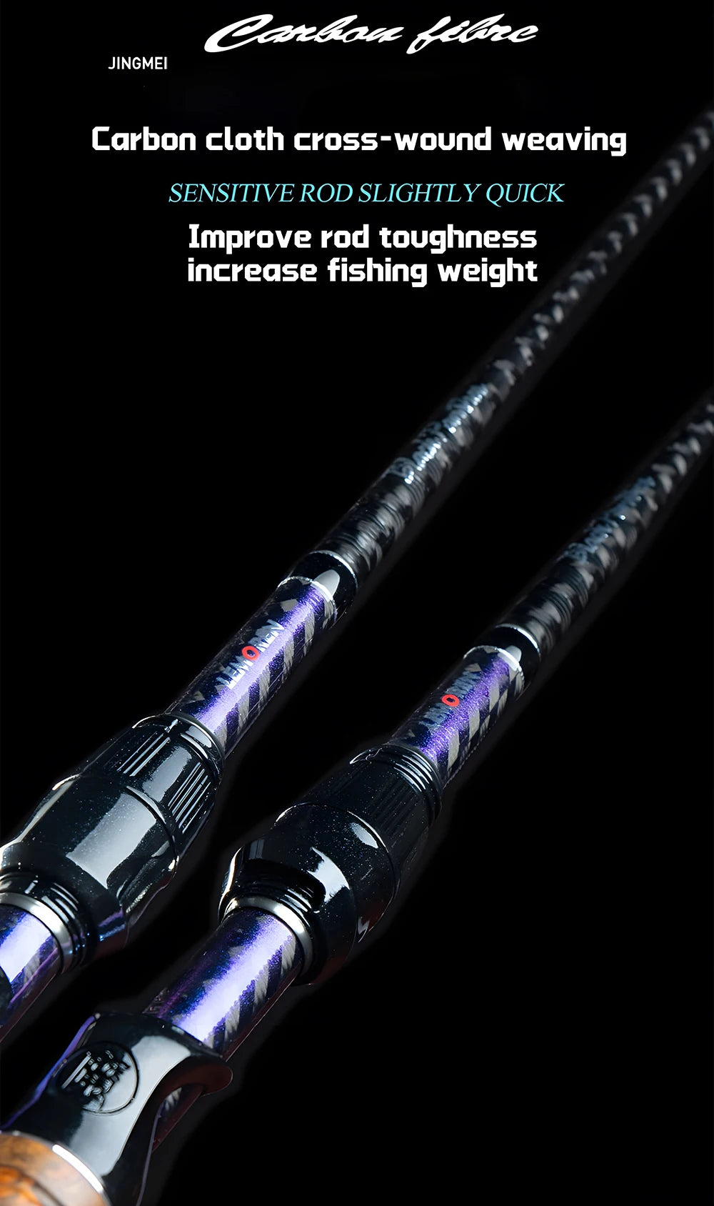 UL Fishing Tackle Lure Rod for Carp Trout Bass,Ultra Light Carbon Fiber Spinning / Casting Rod,Bait Fishing Pole Accessories