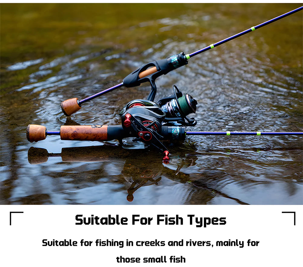 UL Ultra Light Carbon Fiber Lure Fishing Rod Accessories for Carp Trout Bass,Spinning and Casting Rod,Small Bait Fishing Pole