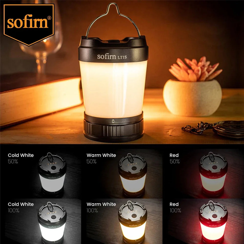 LT1S Camping Light USB C 21700 Rechargeable Powerful Torch Portable Emergency Lantern 2700K-6500K with Reverse Charging