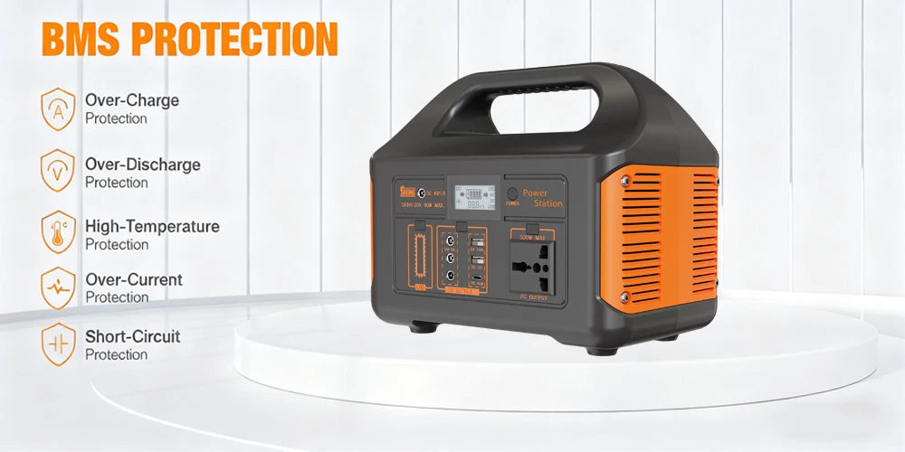 300W 500W 460.8Wh Portable Power Station Solar Generator AC 110V Emergency Power