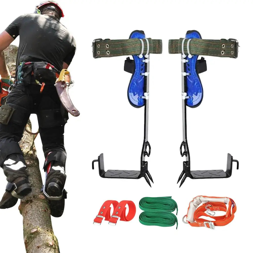 Tree Climbing Gear Kit Pole Climbing Spikes Tree Work Tools Climbing Equipment With Non-Slip Pedal For Outdoor Activities Fruit