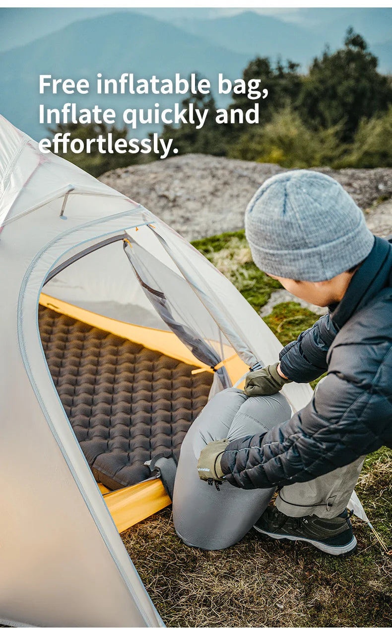 R6.5 Air Mattress 10cm Thickened Ultralight Sleeping Pad for Camping Hiking Warm Portable Outdoor Inflatable Mattress