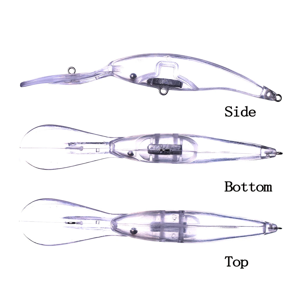 20PCS Unpainted Blanks Bait 13.5cm 12.8g Floating  Deep Water Diving Minnow DIY Handmade Artificial Fishing Lure