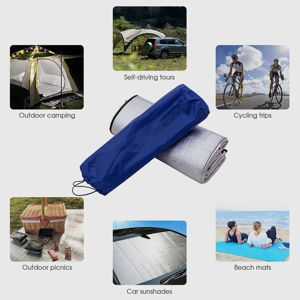 Ultralight Waterproof Camping Mat Ourdoor Blanket Beach Mattress Sleeping Pad Aluminum Foil EVA Foam Mat Tent Sleeping Mattress