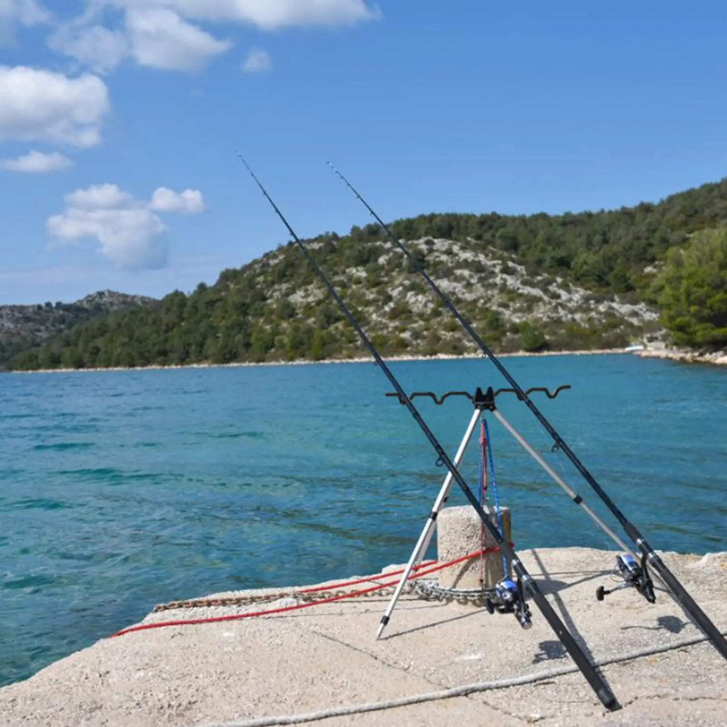 1 Pcs Telescopic Aluminum Alloy Holder For Sea Fishing Rods Triangular Holder For Casting Rods Fishing Support For Angling
