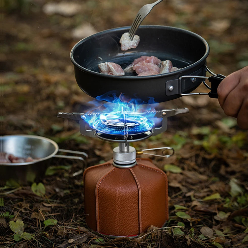 3-1pcs Outdoor Camping Gas Stove Small Camping Stove with Storage Bag Portable Cooking Stove Adjustable for Picnic BBQ Gas Stove