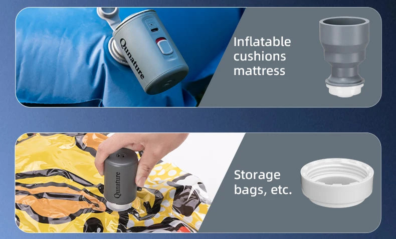 Multifunctional Electric Air Pump - Outdoor Mini Portable for Camping Air Mattress Swimming Ring Inflation & Deflation