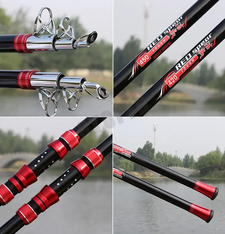 Carbon Fishing Rod 30kg above Superhard 100M Long Distance Throwing shot Rod Telescopic Sea Boat High Quality Fishing Gear