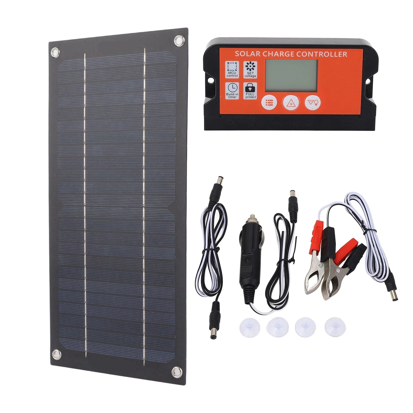 Portable 600W Solar Panel Charger Monocrystalline Silicon 100A Charge Controller Durable Solar Panel Kit for RV Outdoor Camping
