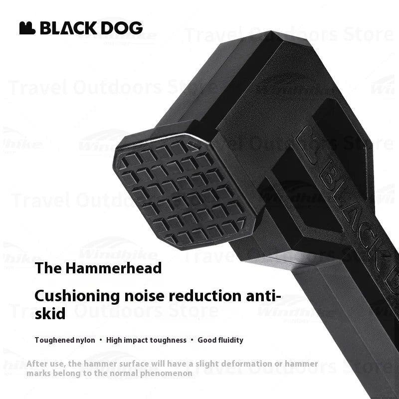 BLACKDOG Campsite Hammer PA6 Toughened Nylon Professional Ground Nail Removal Two-in-one Function Tent Stake Hamme