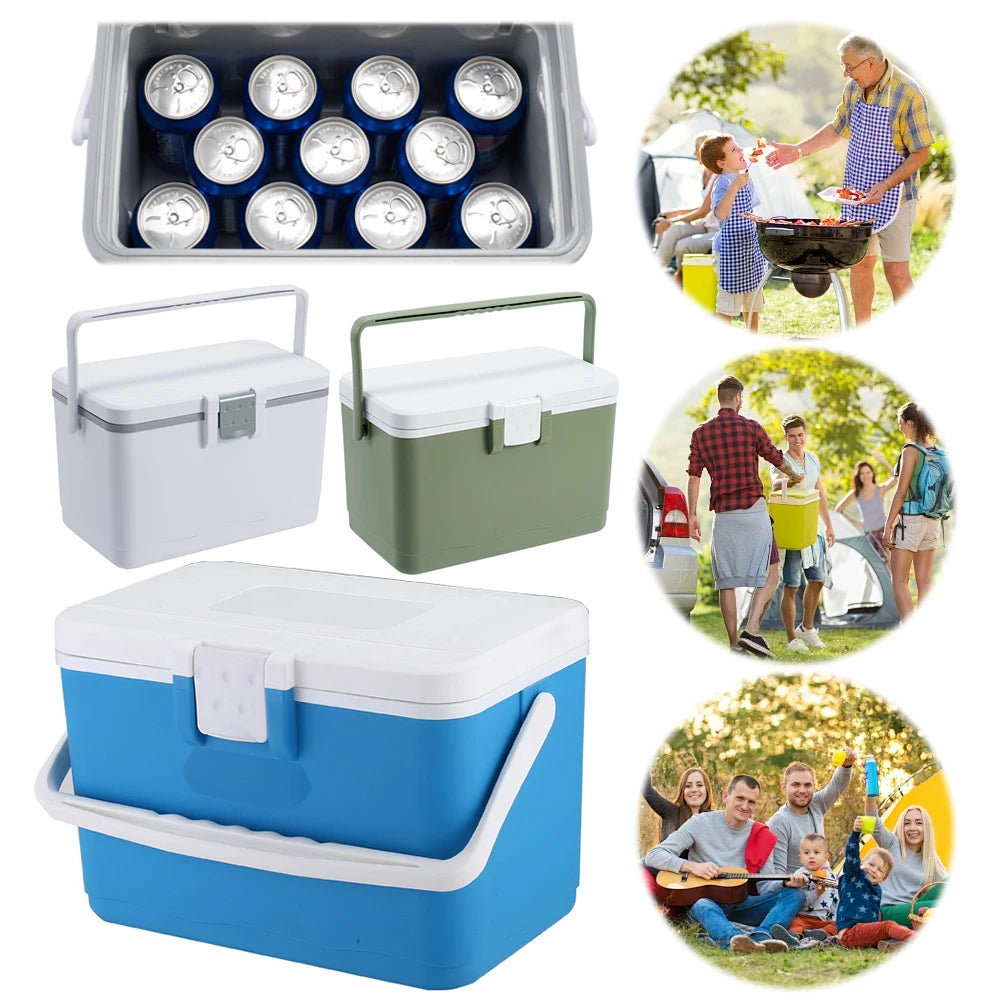 8L Camping Refrigerator Incubator Large Capacity Car Camping Insulation Box Heat Preservation Mini Car Fridge for Car Road Trips
