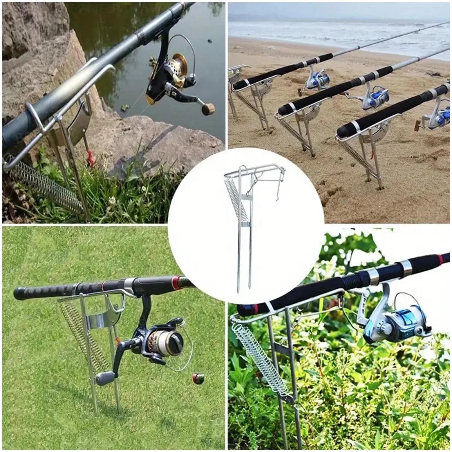 Automatic Spring Fishing Rod Holder Easy to Assemble and Dismantle Rod Holders Fits for Different Sizes of Rods
