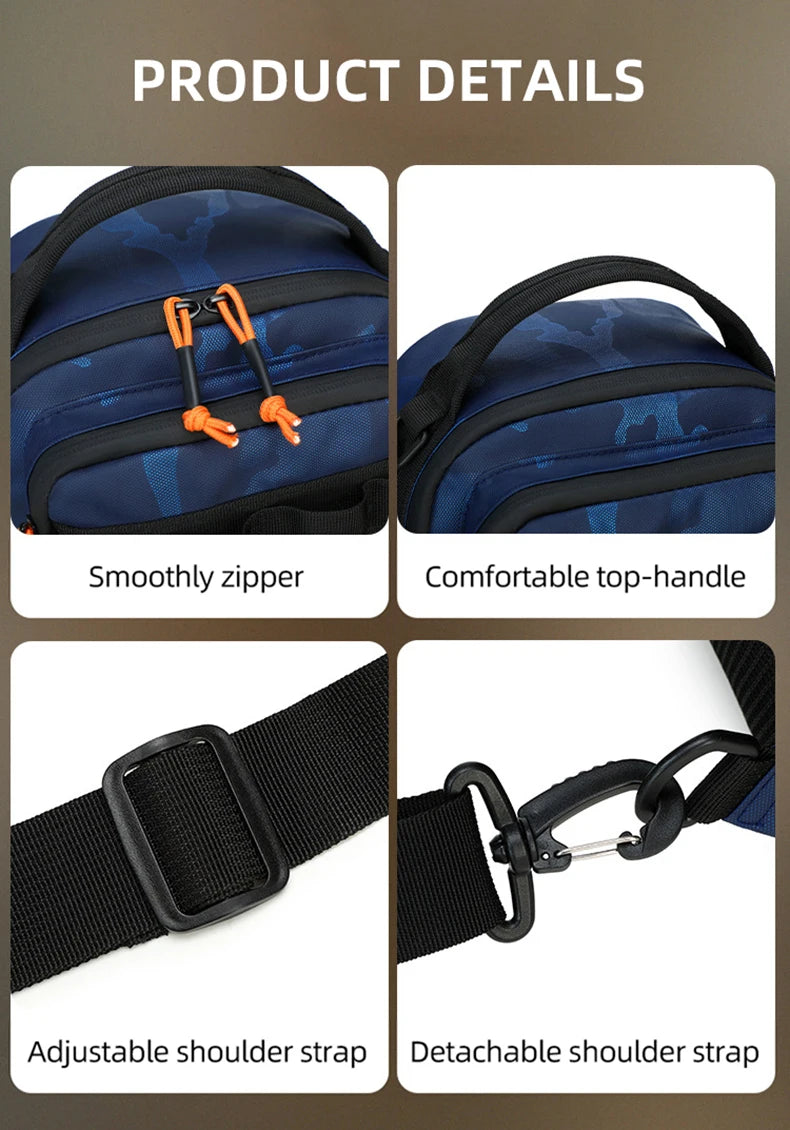 Tactical Fishing Backpack Molle Climbing Hiking Camping Cycling Bag with Rod Holders Lure Men Outdoor Travel Sports Chest Bags