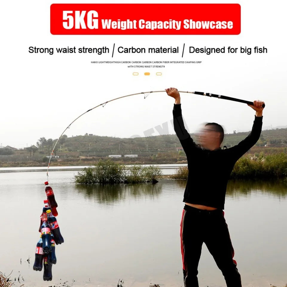 Portable Fishing Boat Raft Rod 20kg Superhard Spinning Lure Carbon Fishing Pole 1.8 M 2.1M 2.28M Jigging Trolling Fishing Rod