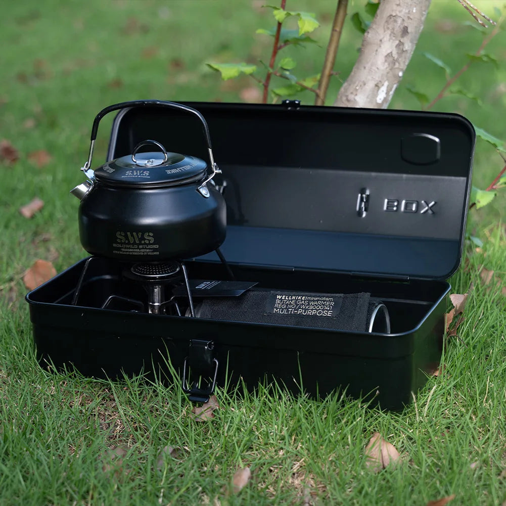 0.8L Portable Hiking Kettle 304 Stainless Steel Ultralight Coffee Kettle Lightweight Coffee Pot for Outdoor Travel Camping