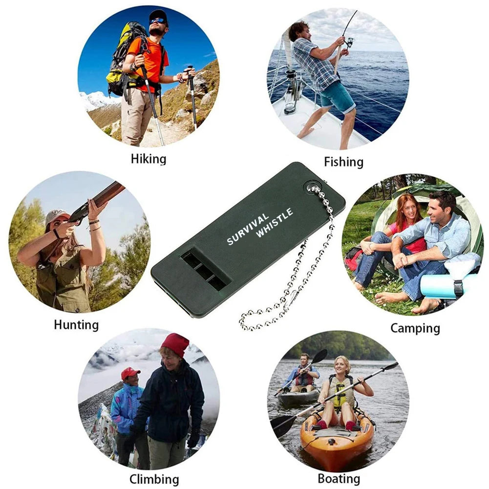Survival Whistle High Decibel Emergency Whistle for Outdoor Camping&Hiking 3-Frequency Design Loud Safety Alarm Aid Tool