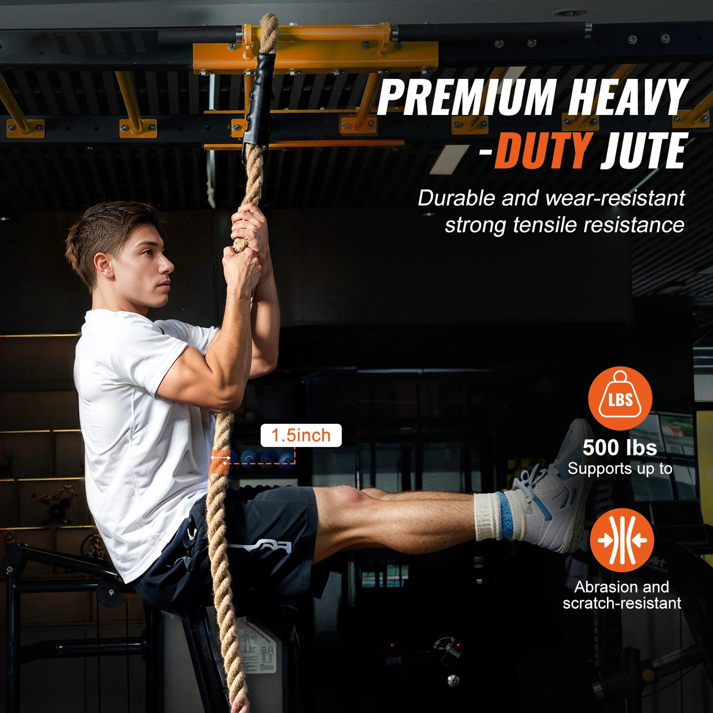 10-30FT Gym Climbing Rope Gym Fitness Training Rope Gym Exercise Workout Rope for Adults, Climbing Rope for Fitness