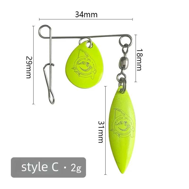 New 1-5PCS Spinner Fishing Lure Bait Spoon Swisher Buzzbait Bass Wire Baits Popper Vib Spinnerbait Lure DIY Fishing Accessories