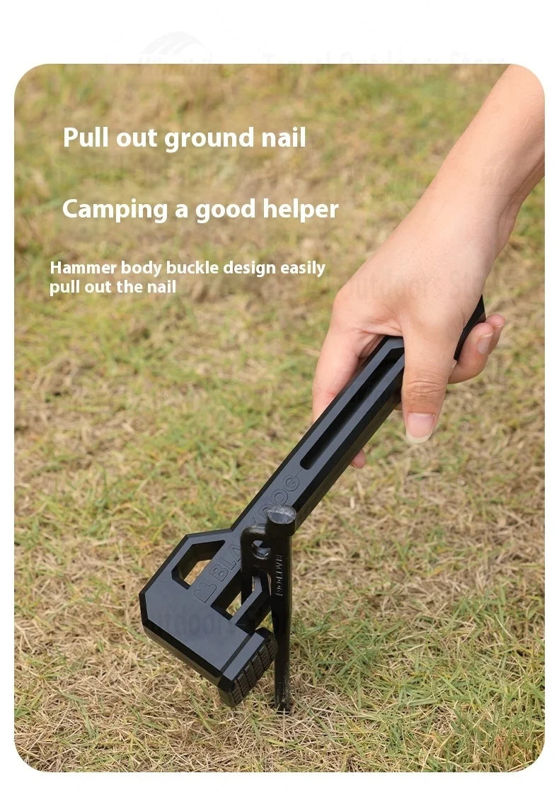 BLACKDOG Campsite Hammer PA6 Toughened Nylon Professional Ground Nail Removal Two-in-one Function Tent Stake Hamme