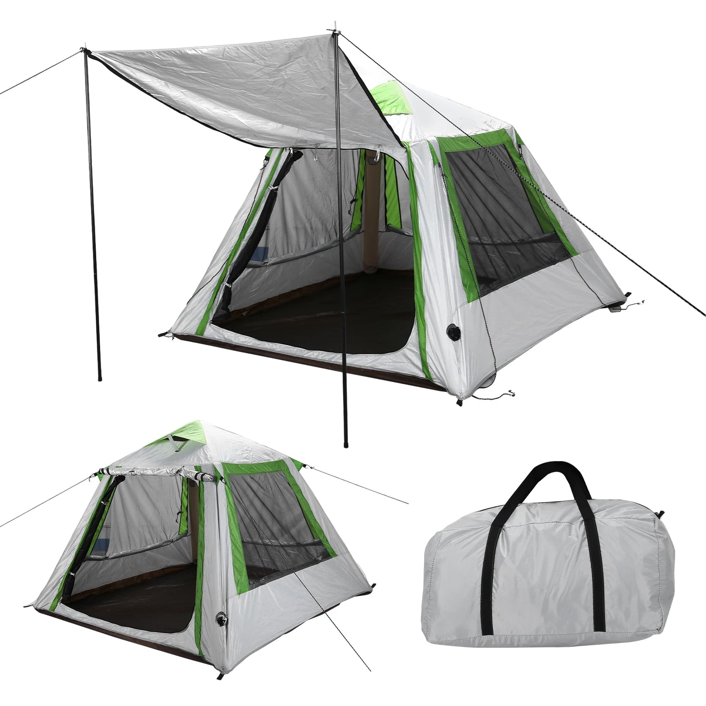 Inflatable Blow Up Tent for 2 To 3 Persons Easy Setup Pop Up Tent Oxford Waterproof with Mesh Windows for Backpacking and Hiking