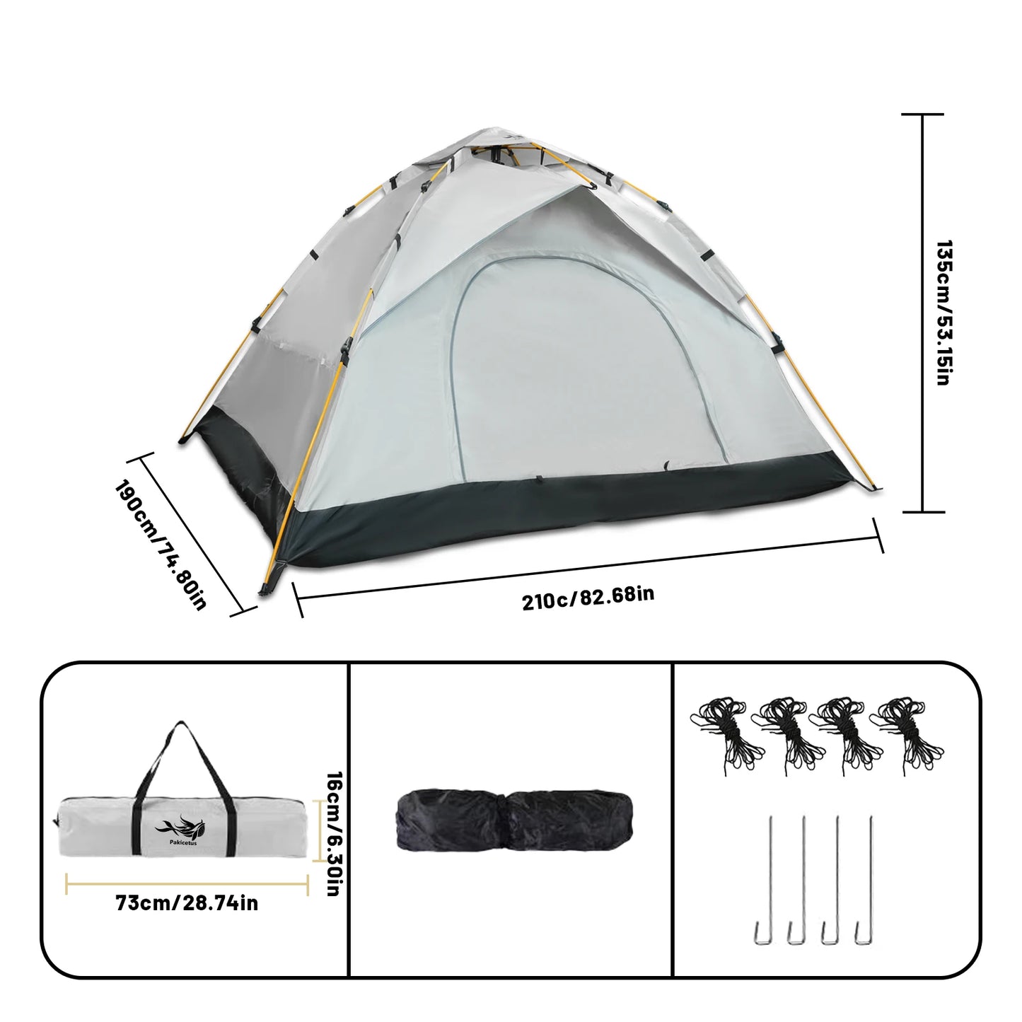 2-4 Person Camping Windproof Tents, Easy To Set Up, lightweight,Suitable For Family Travel,