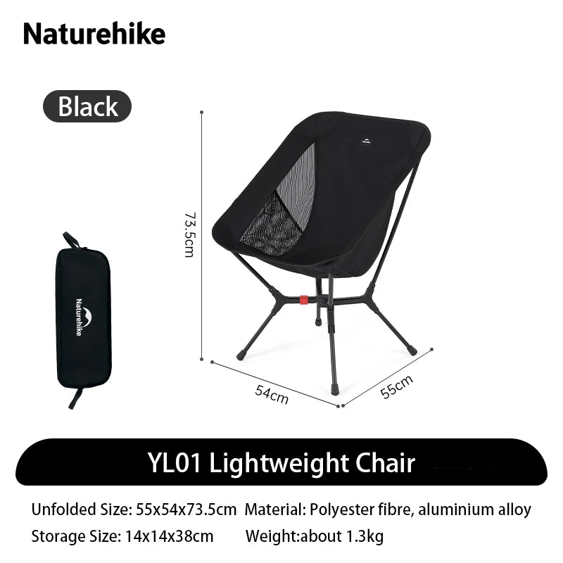 Ultralight Folding Camping Chair Aluminum Alloy , Portable Compact Backpacking Hiking Chair