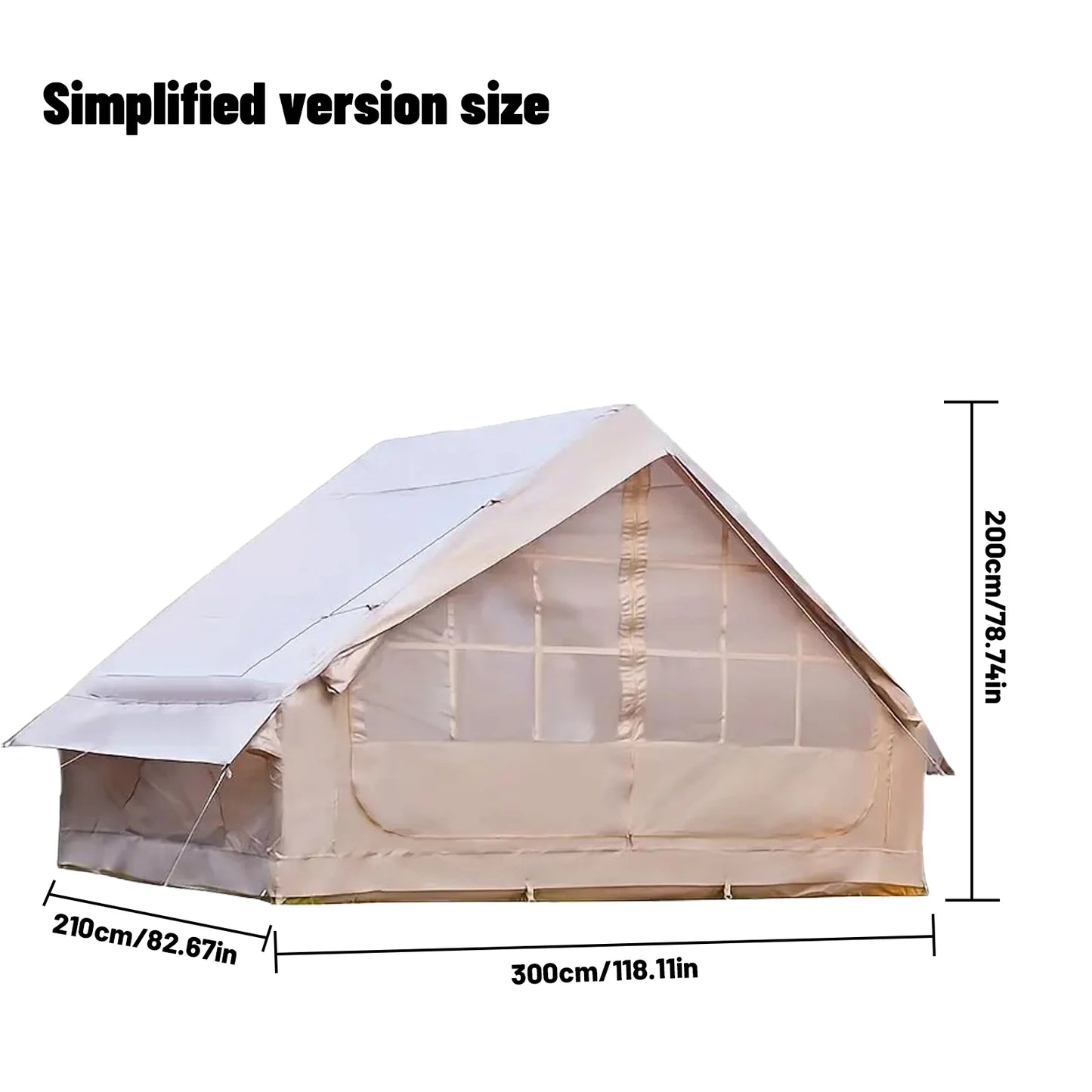 Inflatable camping tent 4-8 people with windows