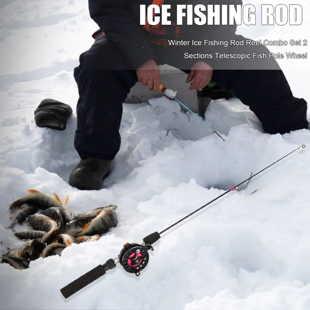 Telescopic Ice Fishing Rod Ultra-Light Fishing Pole Portable Fishing Rod for River Lake Reservoir Ice Fishing and So On