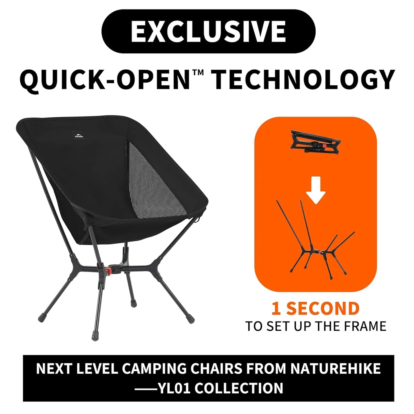 Ultralight Folding Camping Chair Aluminum Alloy , Portable Compact Backpacking Hiking Chair
