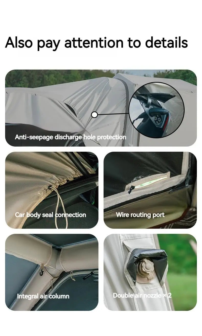 AIR 7.0 Car Tail Inflatable Tent Sunshade Waterproof SUV Travel Tent Versatile Outdoor Camping Removable DIY Car Tent
