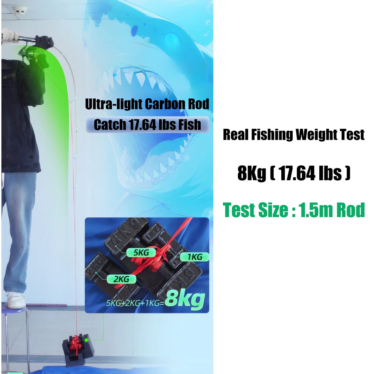 UL Lure Fishing Rod Accessories,Ultralight Carbon Fiber Spinning Casting Bait Rod,Carp Trout Bass Fishing Pole Tool,Solid Tip