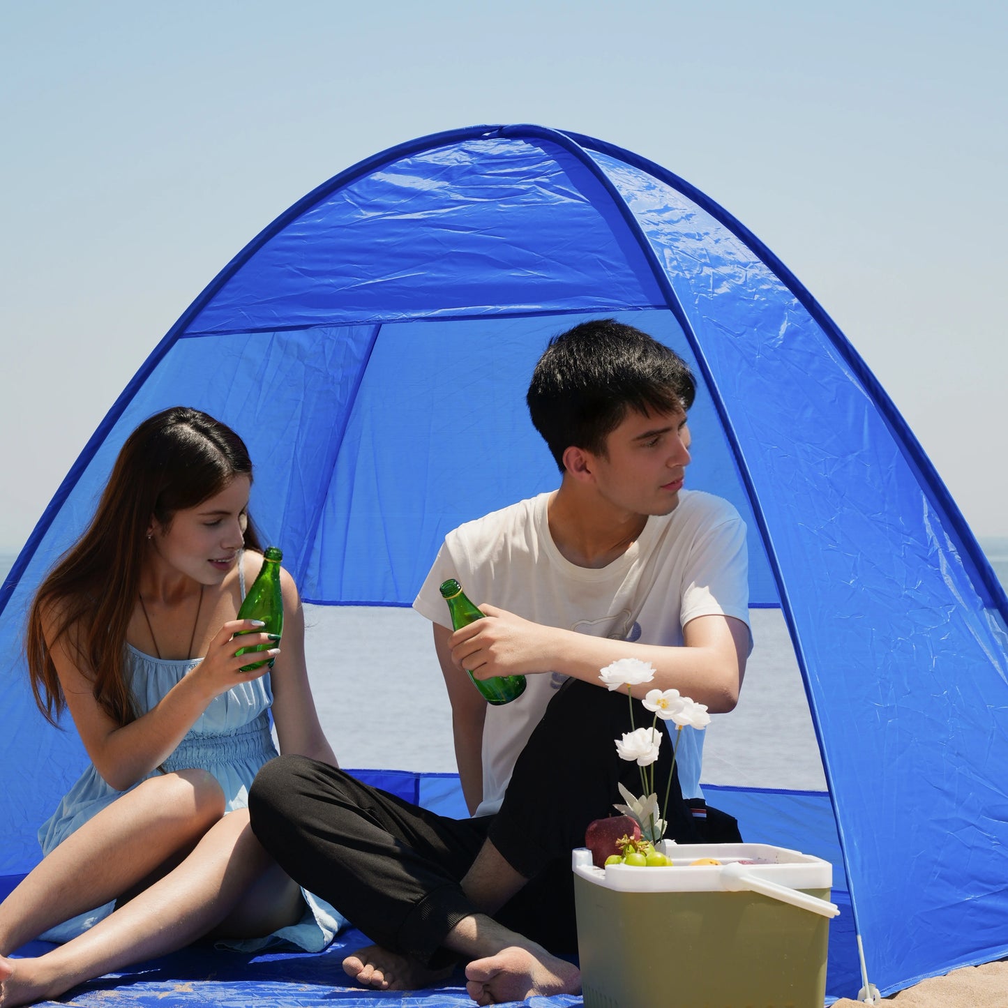 Pop-up beach tent,with handbag - compact folding design, for outdoor camping,picnicking, and travel